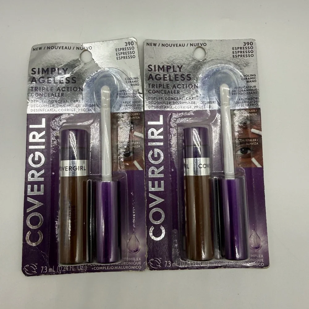 Covergirl Simply Ageless Triple Action Concealer Espresso 390 Set Of 2 Espresso‎